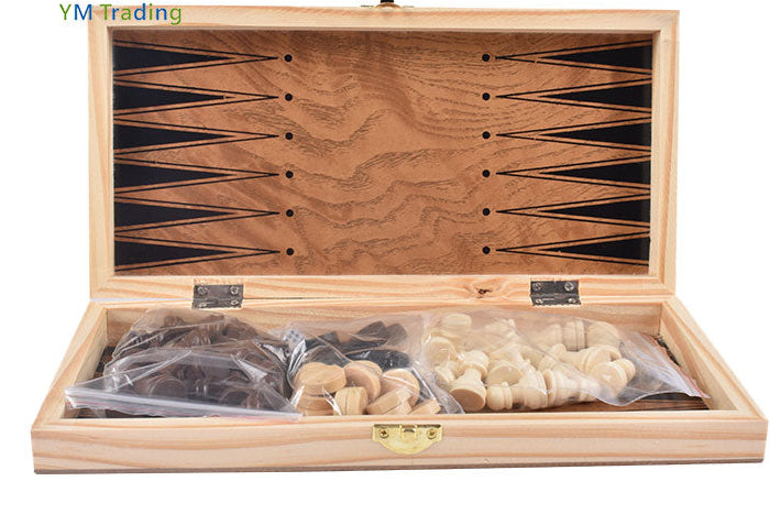 Jeu d’Échecs en Bois Pliant